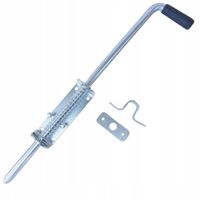 Zasuwy i rygle, zamknięcie rygiel do bramy 420 mm ze sprężyną ocynk 42 cm
