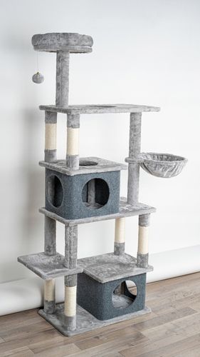 DUŻY WYSOKI DRAPAK DLA KOTA KOTÓW WIEŻA LEGOWISKO DOMEK PIŁKA LEŻAK XXL na Arena.pl