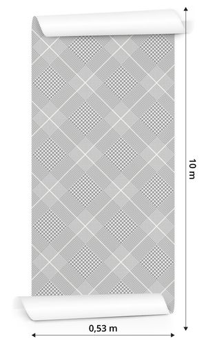 Tapeta Stylowa Szara Krata na Arena.pl