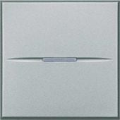 AXOLUTE - Przycisk jednobiegunowy NO 10A (zaciski śrubowe) 2 moduły AXIAL aluminium Bticino HC4005M2N