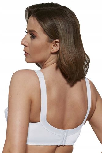 Komfortowy Miękki biustonosz Stanik bez fiszbin VIKI 583 NINA biały na Arena.pl