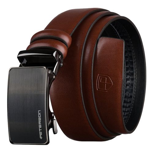 pasek męski z automatyczną klamrą wykonany ze skóry naturalnej na Arena.pl