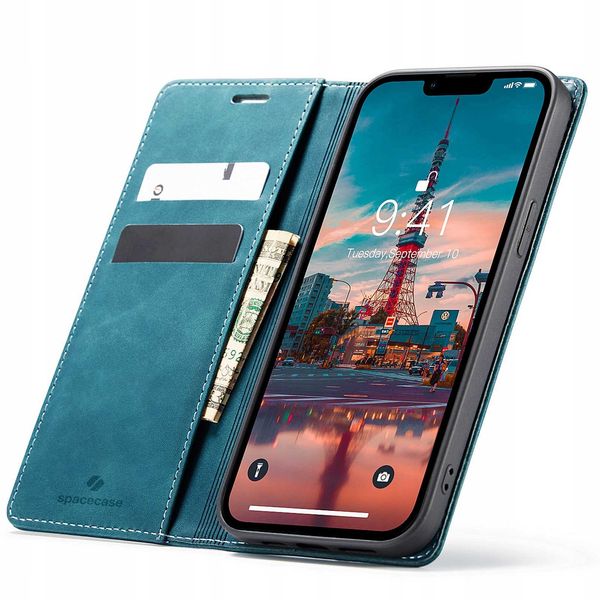 Spacecase Wallet Iphone 14 Plus Blue zdjęcie 1