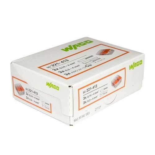 Wago złączka uniwersalna Compact do przewodów jednodrutowych wielodrutowych 3x 0,14-4 mm2 221-413 50 szt na Arena.pl
