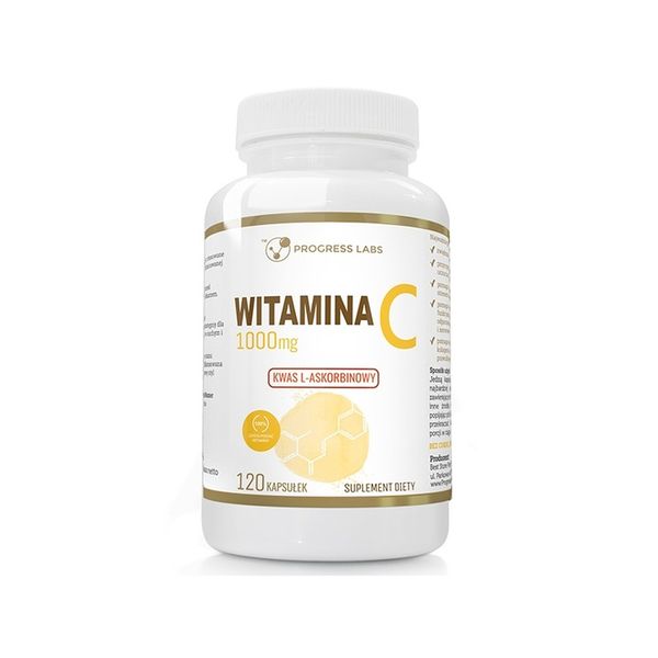 PROGRESS WITAMINA C KWAS L-ASKORBINOWY 1000mg 120k VITAMIN ODPORNOŚĆ zdjęcie 1
