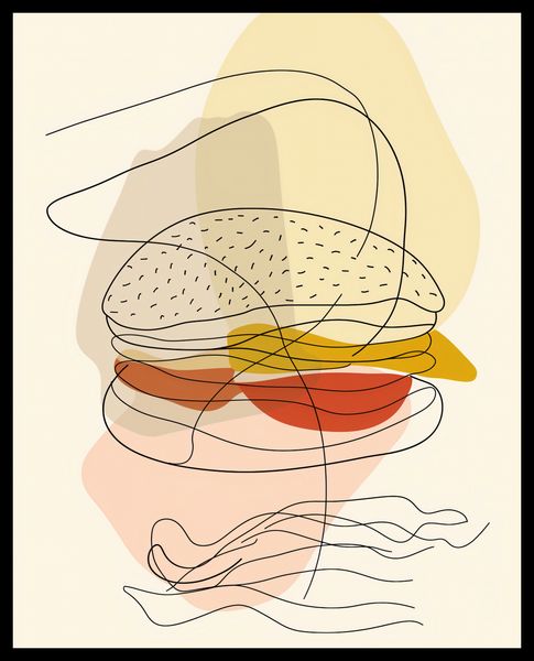 Plakat 40x50cm Cieniutki Burger zdjęcie 2