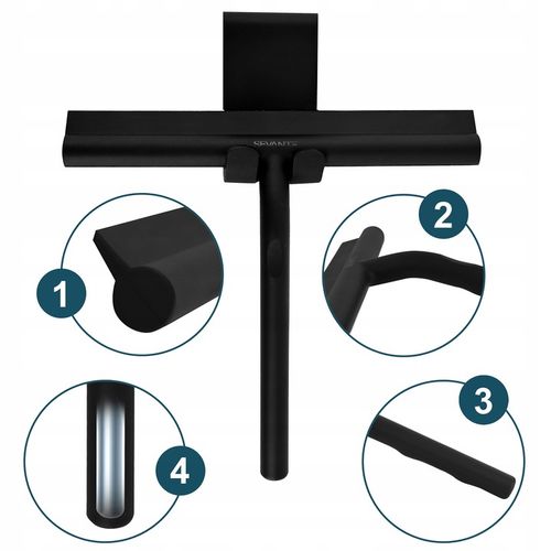 ŚCIĄGACZKA DO WODY PARY SZYB KABIN LUSTER HACZYK CZARNA NA PREZENT SEVANTE na Arena.pl