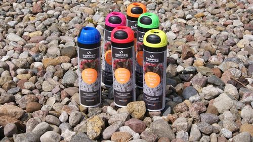 Farba geodezyjna spray SOPPEC TRACK MARKER FLUO 12szt. do znakowania na Arena.pl