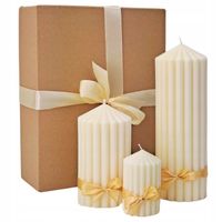 Świece Sojowe świeca sojowa Duża Średnia Mała Zestaw 3x ozdobna NOBLE