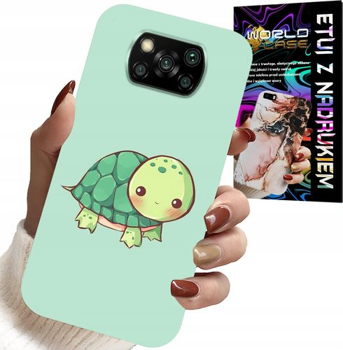 ETUI DO XIAOMI POCO X3 - SŁODKIE ŻÓŁWKI WZORY DLA DZIECI + SZKŁO na Arena.pl