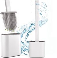 Szczotka toaletowa silikonowa do WC biała wisząca ścienna lub stojąca