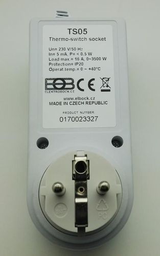 TERMOSTAT REGULATOR TEMPERATURY DO GNIAZDKA TS05 na Arena.pl