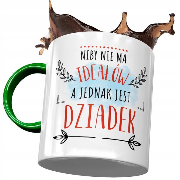 Kubek Zielony Dziadka Dzień Dziadka Prezent Z Nadrukiem Ze Zdjęciem zdjęcie 1