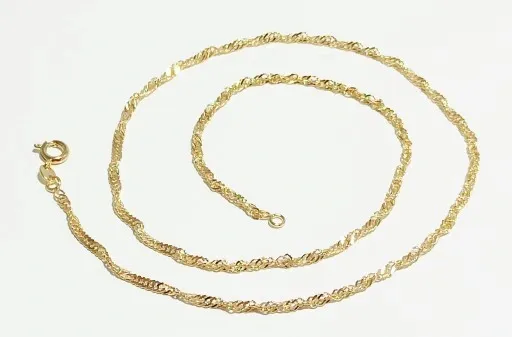 453 ŁAŃCUSZEK ZŁOTY STAL 35CM SINGAPUR zdjęcie 2