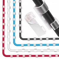 UCHWYTY ORGANIZERY KLIPSY DO KABLI TRANSPARENTNE SAMOPRZYLEPNE 50 SZTUK