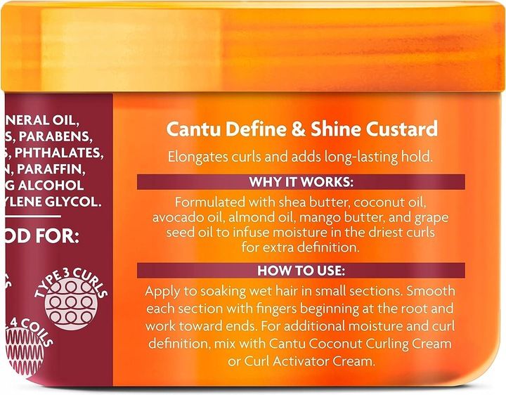 CANTU Shea Butter Define & Shine Custard loki 340g zdjęcie 3
