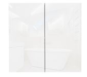 Szafka łazienkowa 80 x 60 cm / biała / biały połysk / wisząca / do łazienki