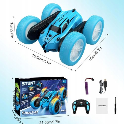 AUTO TWISTER TAŃCZĄCY SAMOCHÓD AKROBATA KASKADER 4WD Z LED Z PILOT Z AKU na Arena.pl