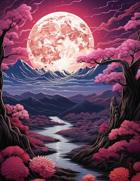 Plakat 50x65cm Różowa Kraina Marzeń zdjęcie 1