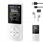 ODTWARZACZ MP4 MP3 DYKTAFON RADIO FM 16GB BLUETOOTH 5.0 HiFi + SŁUCHAWKI