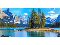 40 80CM ZEGAR 2 ELEM JEZIORO MALIGNE ŚCIENNY