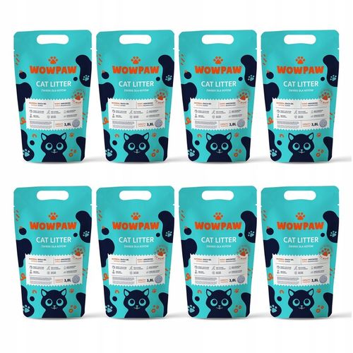 ŻWIREK SILIKONOWY DLA KOTA BEZZAPACHOWY 8X 3,8L BEZPYŁOWY DO KUWETY na Arena.pl