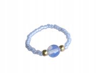 ELASTYCZNY PIERŚCIONEK KORALIKI OPAL