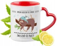 Dla Adriana Kubek Czerwony Z Uszkiem W Kształcie Serca Na Prezent