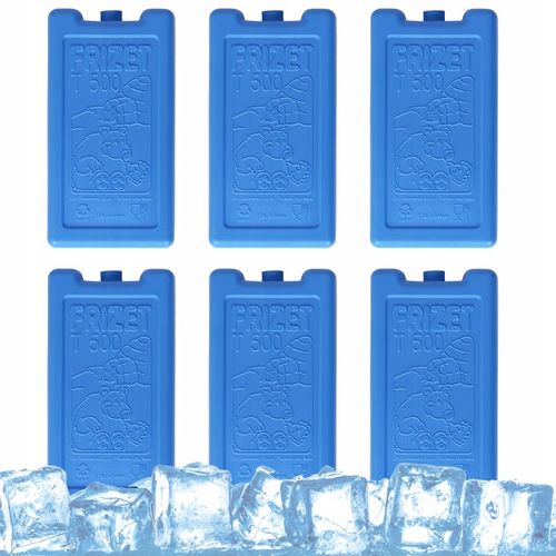 Wkłady chłodzące mrożące do lodówki samochodowej torby termicznej 6x500ml na Arena.pl