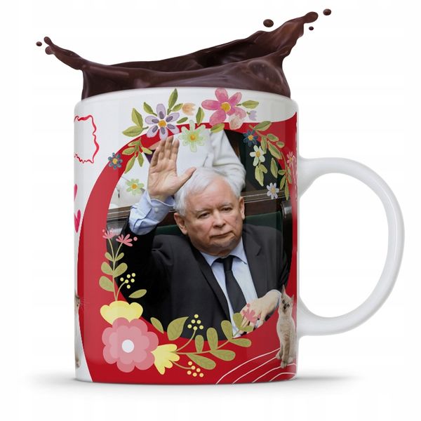 Kubek Full Print Prezesa Jarosław Kaczyński Pis Z Nadrukiem Ze Zdjęciem zdjęcie 1