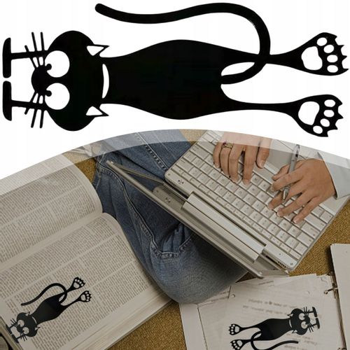 Zakładka Do Książki Unikalna Kotek Zabawna Czarny Kot Urocza Prezent na Arena.pl