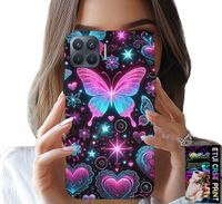 ETUI DO OPPO RENO 4 LITE - KOLOROWY MOTYLEK SERCE MODNE WZORY CASE