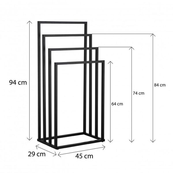 Stojak na ręczniki wieszak łazienkowy czteroramienny zdjęcie 7