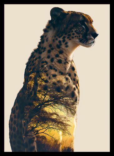 Plakat 25x35cm Gepard Duch Sawanny na Arena.pl