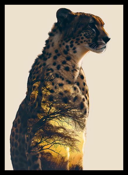 Plakat 25x35cm Gepard Duch Sawanny zdjęcie 2