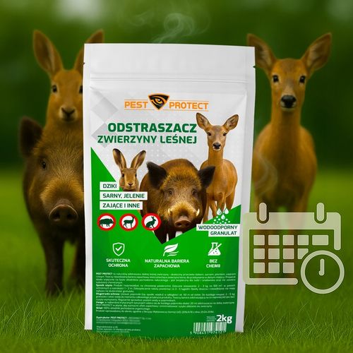 ODSTRASZACZ ŚRODEK NA DZIKI DZIKÓW SARNY ZAJĄCE NATURALNY GRANULAT 2KG na Arena.pl