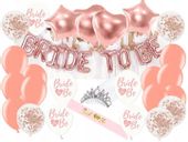 Balony w zestaw BRIDE TO BE na WIECZÓR PANIEŃSKI z korona tira i szarfa