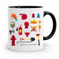 Kubek Czarny Prezent Dla Strażaka Mój Arsenał Z Nadrukiem Ze Zdjęciem