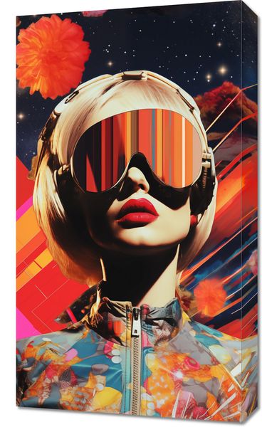 Obraz 40x70cm Retrofuturystyczna Muza zdjęcie 1