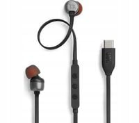 Słuchawki przewodowe JBL TUNE 310C USB-C Dokanałowe Mikrofon Czarne