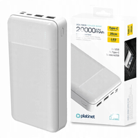 Power-bank PLATINET 20000mAh 2xUSB USB-C Texture akumulator bateria BIAŁY