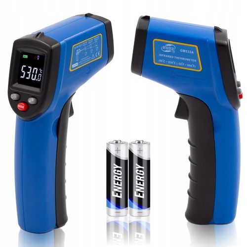 PIROMETR TERMOMETR LASEROWY BEZDOTYKOWY MIERNIK TEMPERATURY -50 +530 st.C na Arena.pl