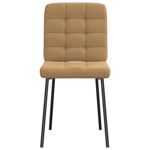 Krzesła stołowe, 2 szt., brązowe, obite aksamitem na Arena.pl