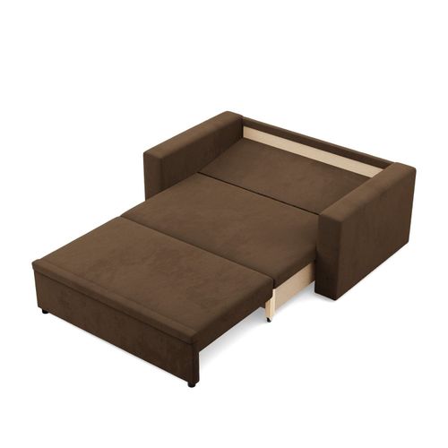 Sofa dwuosobowa, BLOM, Mikrofaza, 148x87x90 cm, brązowy | TYLETEGOTU na Arena.pl