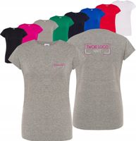 damska KOSZULKA T-shirt WŁASNY HAFT TWOJE LOGO firmowa reklamowa 20 szt