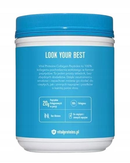 VITAL PROTEINS COLLAGEN PEPTIDES 567 g + GRATIS TORBA zdjęcie 3