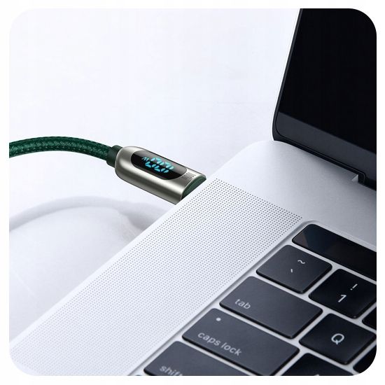 Baseus Kabel przewód USB-C PD miernik mocy 100W 5A zdjęcie 3