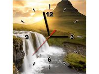 30X30CM ZEGAR ISLANDZKI KRAJOBRAZ OBRAZ DREWNO