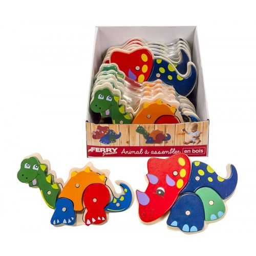 puzzle drewniane dinozaury 4 el. na Arena.pl