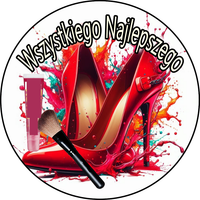 Opłatek na tort Buty Szpilki Whisky Drink Kwiaty Urodziny 18 30 40 50 60